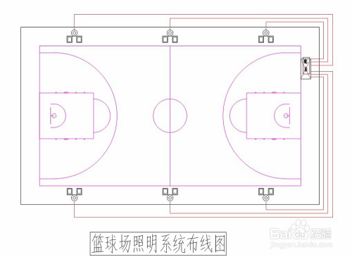 籃球場(chǎng)照明燈安裝方案